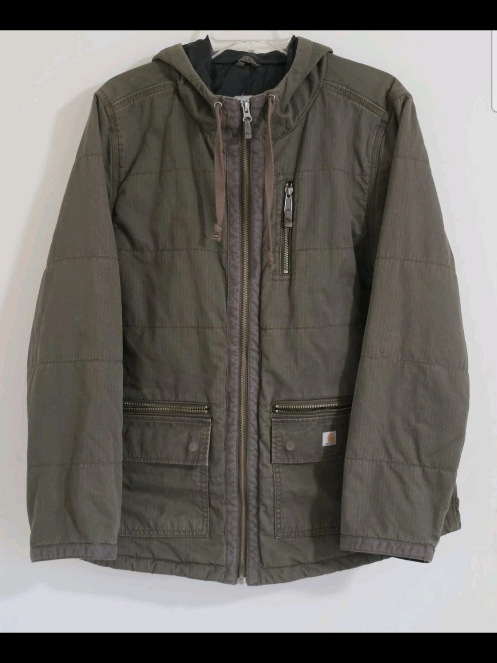 Carhartt Gallatin Quilted Lined Full Zip Hooded Jacket ~ Breen 100667 Women's: L